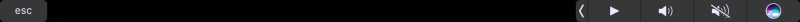 Este es el Touch Bar cuando accedes a tu Mac. Los iconos de la derecha pueden ser personalizados.
